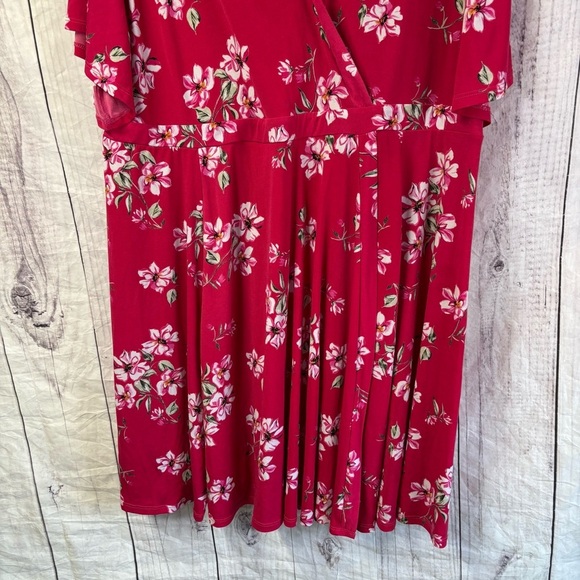 Torrid Red Sundress with Flutter Sleeves and V-Neck size 4 - Picture 2 of 6